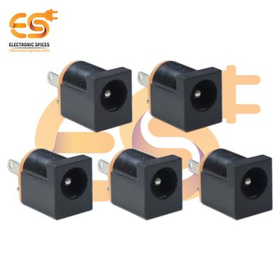 5.5 x 2.1mm Female 3-Pin 30V DC Power Jack Socket PCB Panel Mount Connector Pack of 5